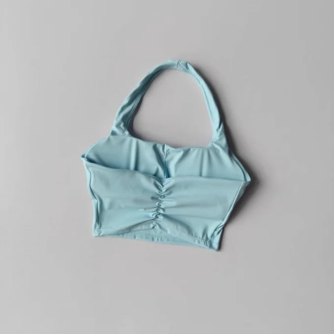 Halter Neck Push Up Sports Bra