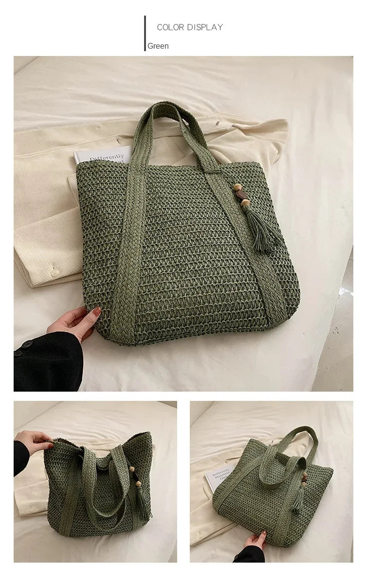 Retro Straw Woven Handbag