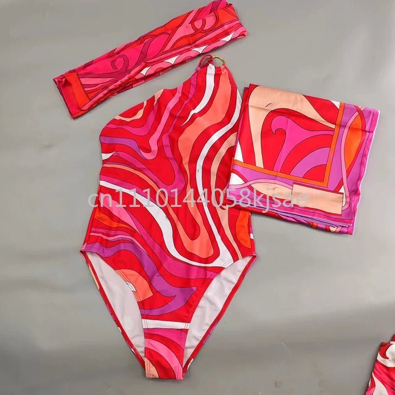 Red Bikini Set with Headband