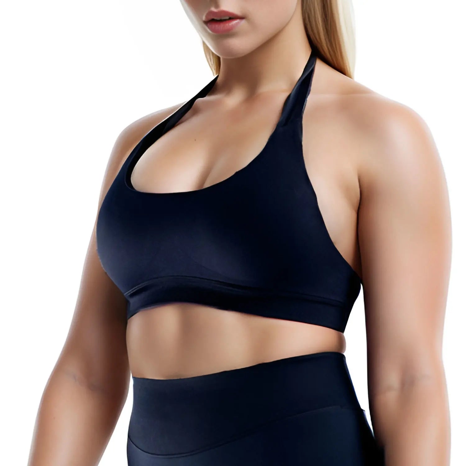 Seamless Halter High Support Sports Bra
