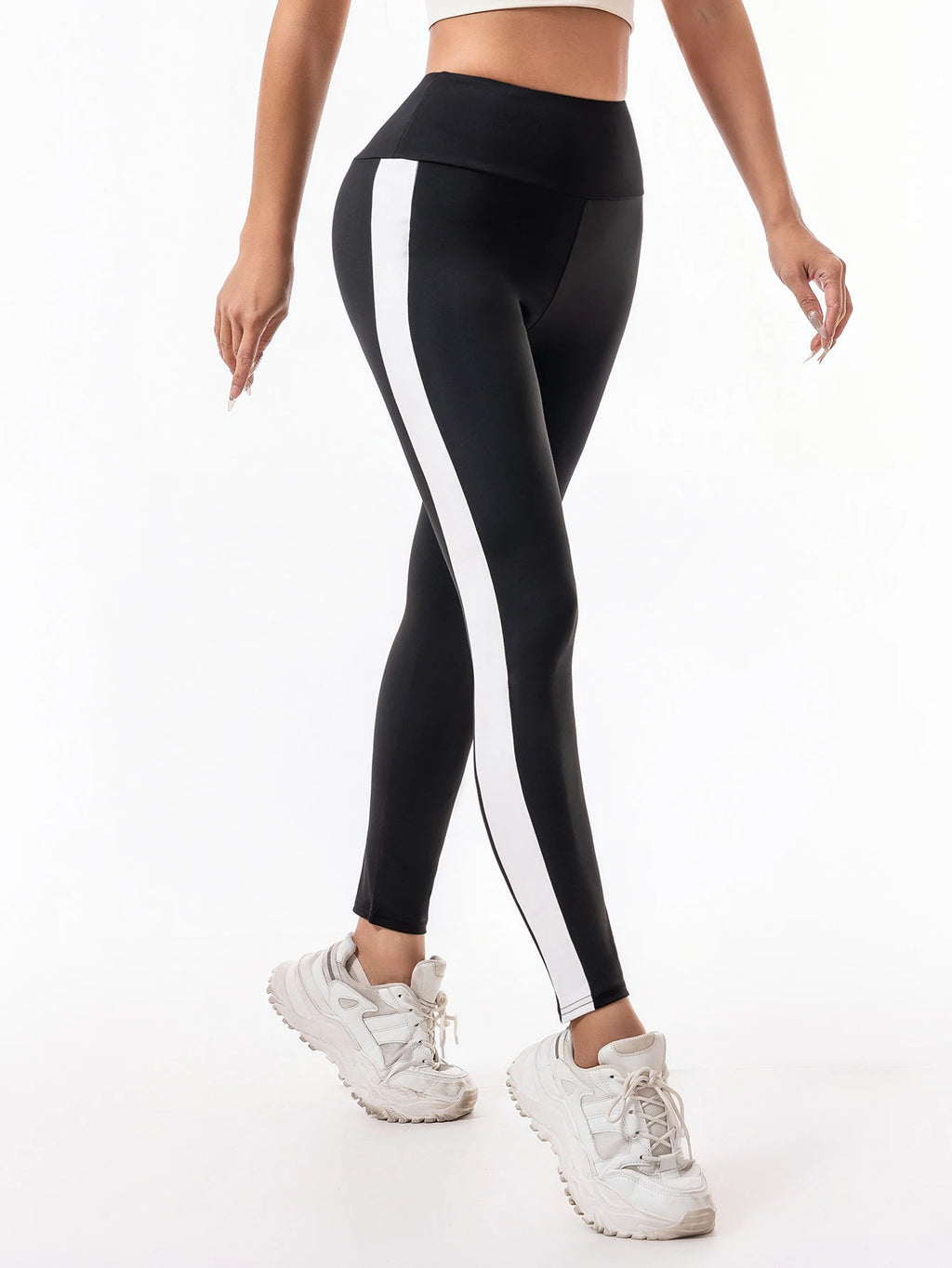 High Waist Letter Stretch Leggings
