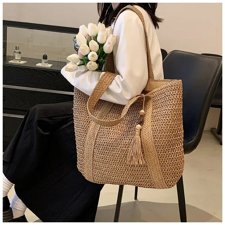 Retro Straw Woven Handbag