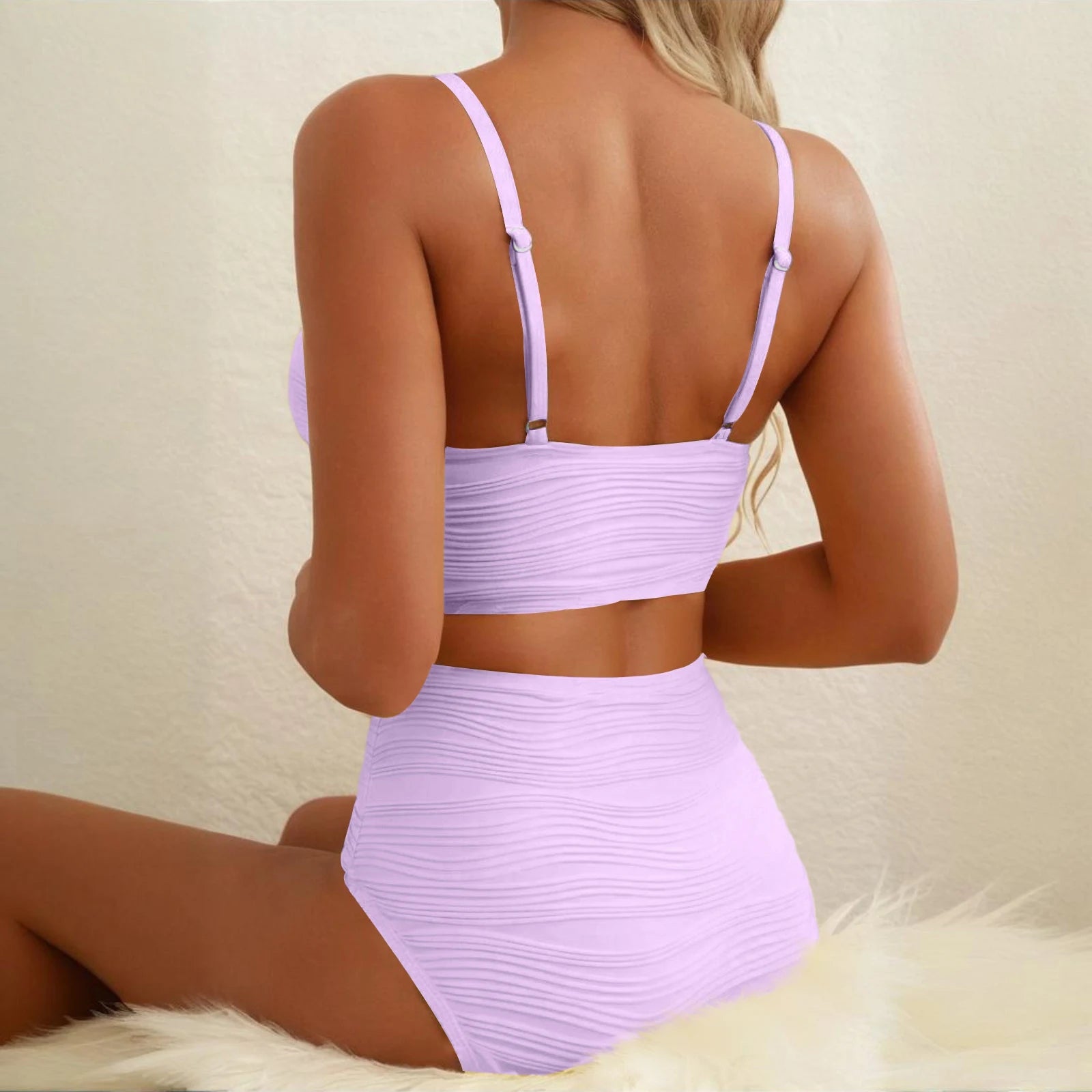 U-Wire Cutout High Waist Bikini Set