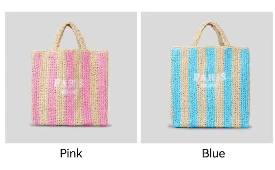 Handwoven Raffia Travel Tote