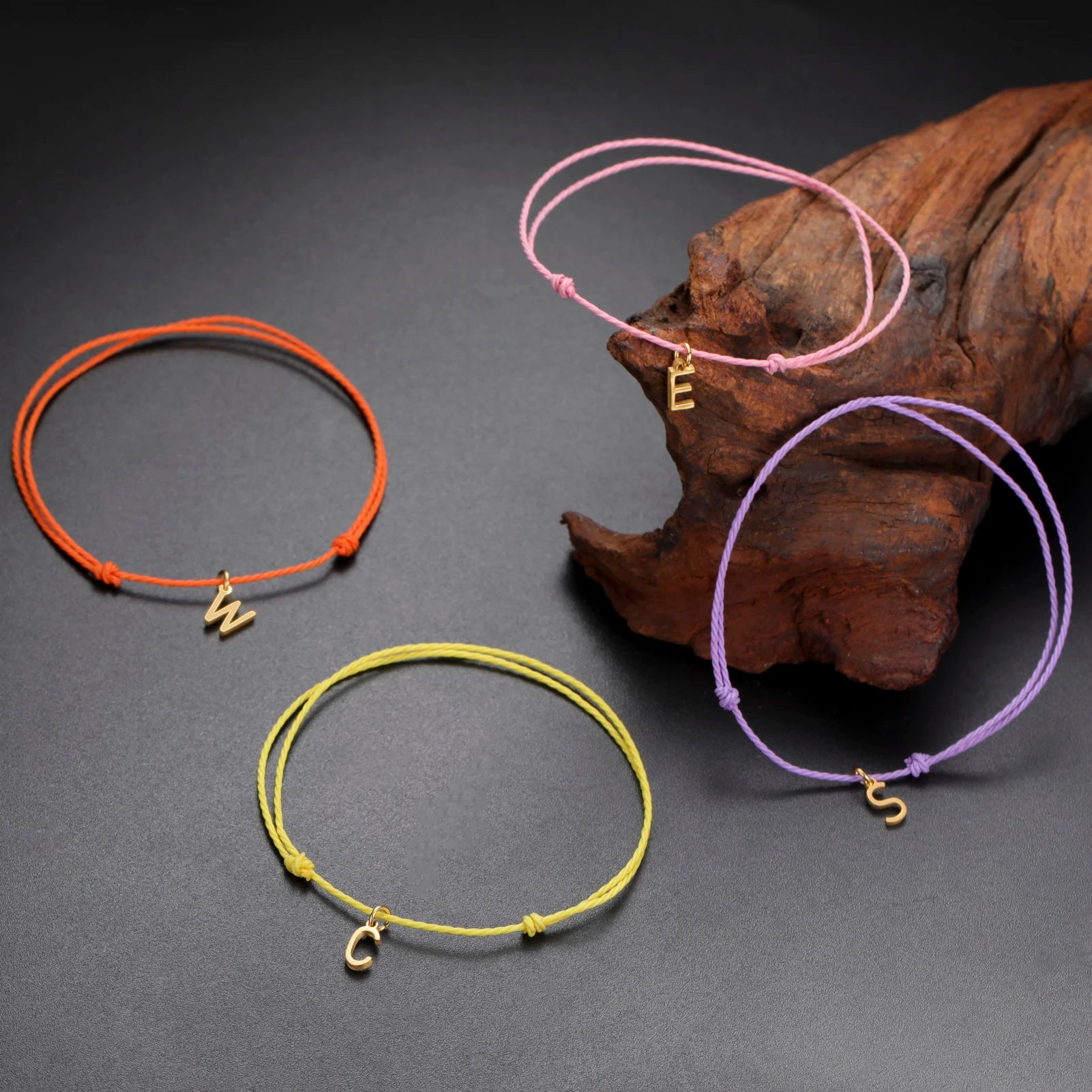 Initial Letter Rope Bracelet