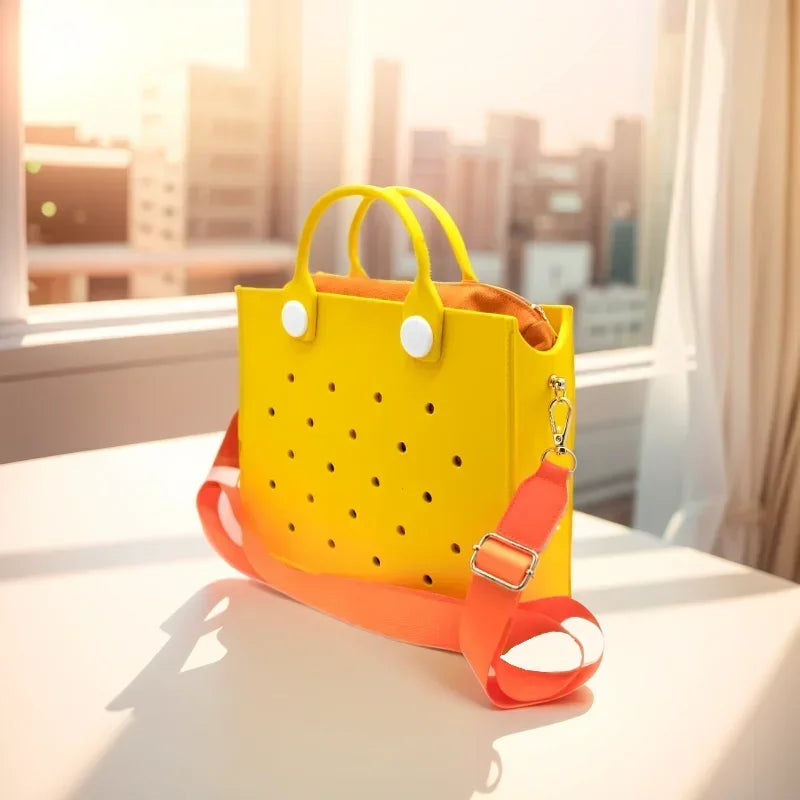 Large Leather Shoulder Bag Beach Tote