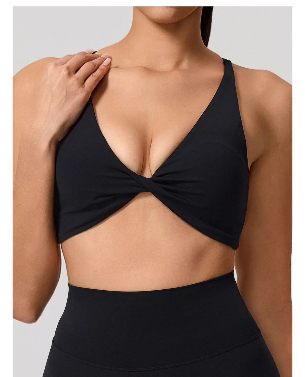 Cross Back Push Up Yoga Bra