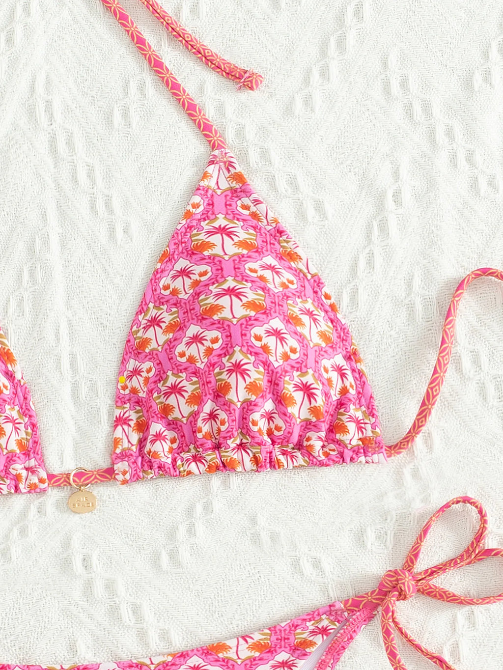 Floral Push Up Triangle Bikini Set