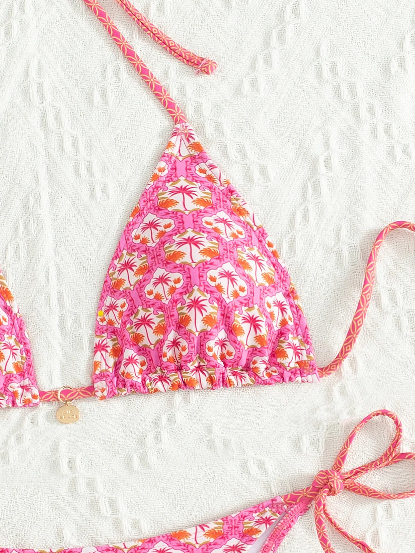 Floral Push Up Triangle Bikini Set