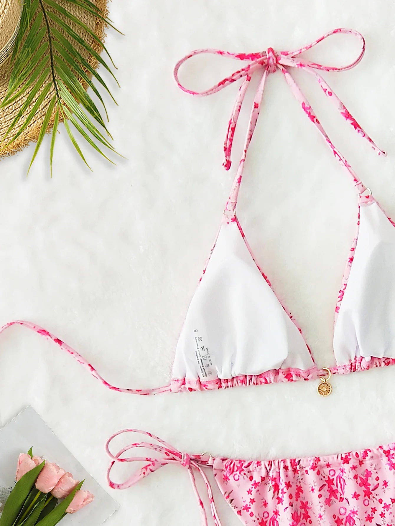 Floral Push Up Triangle Bikini Set