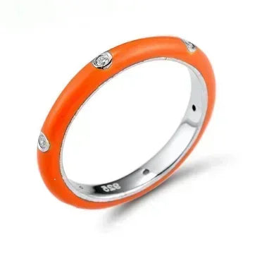Enamel Drip Oil Stackable Ring