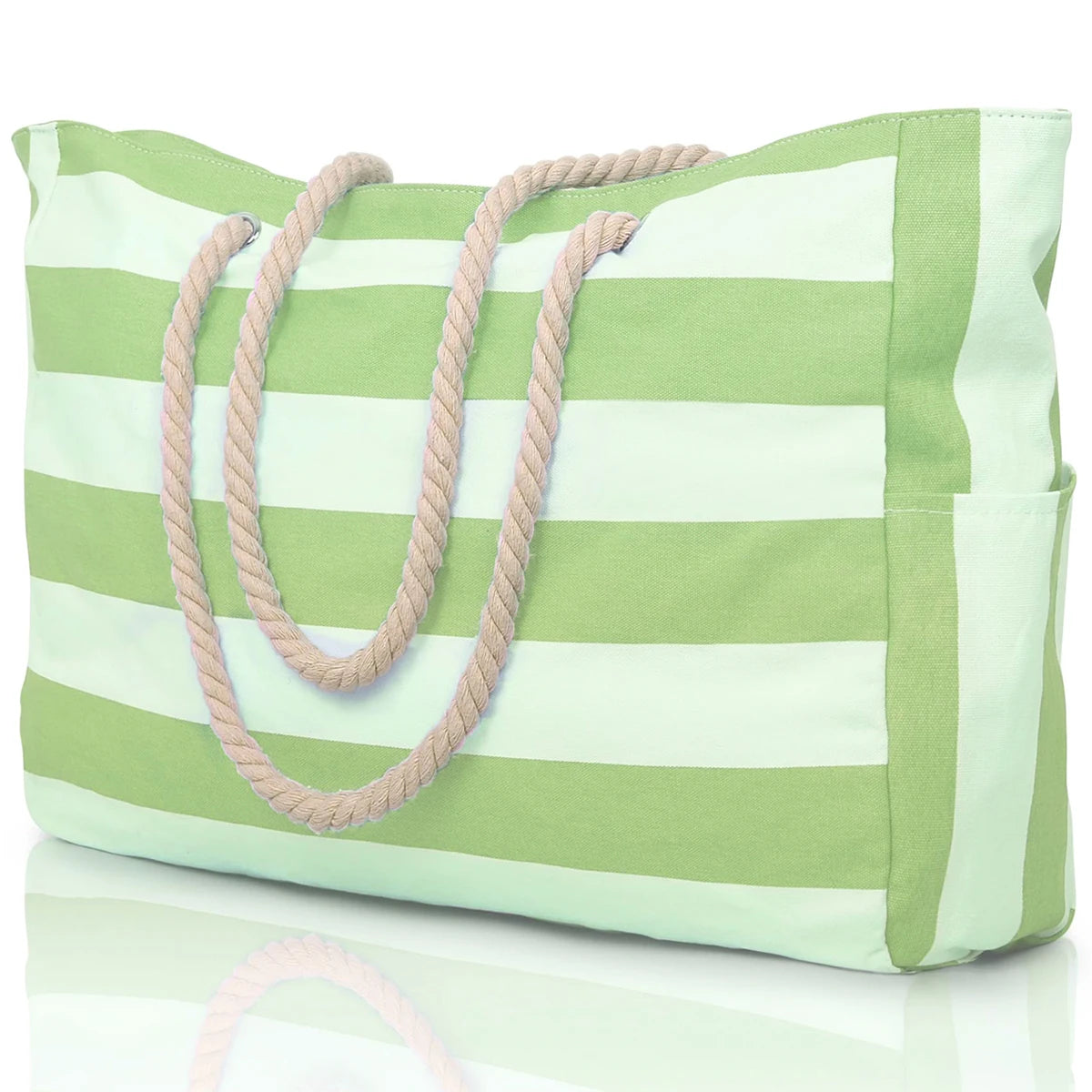 Waterproof Striped Canvas Beach Bag
