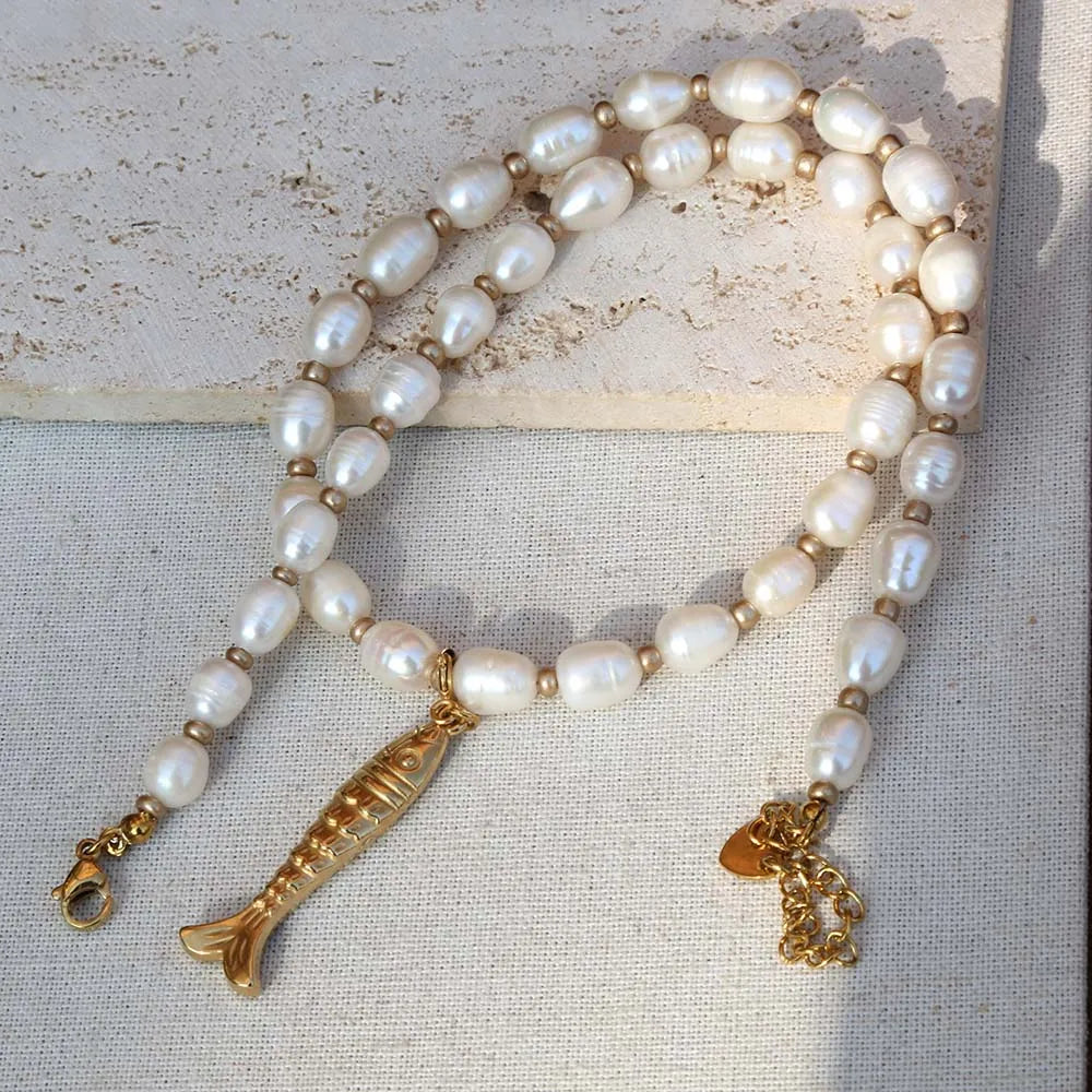 Freshwater Pearl Bead Necklace