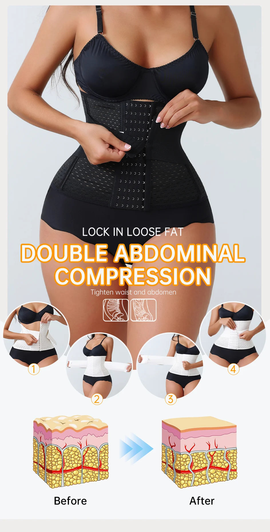 Adjustable Double Belt Waist Trainer