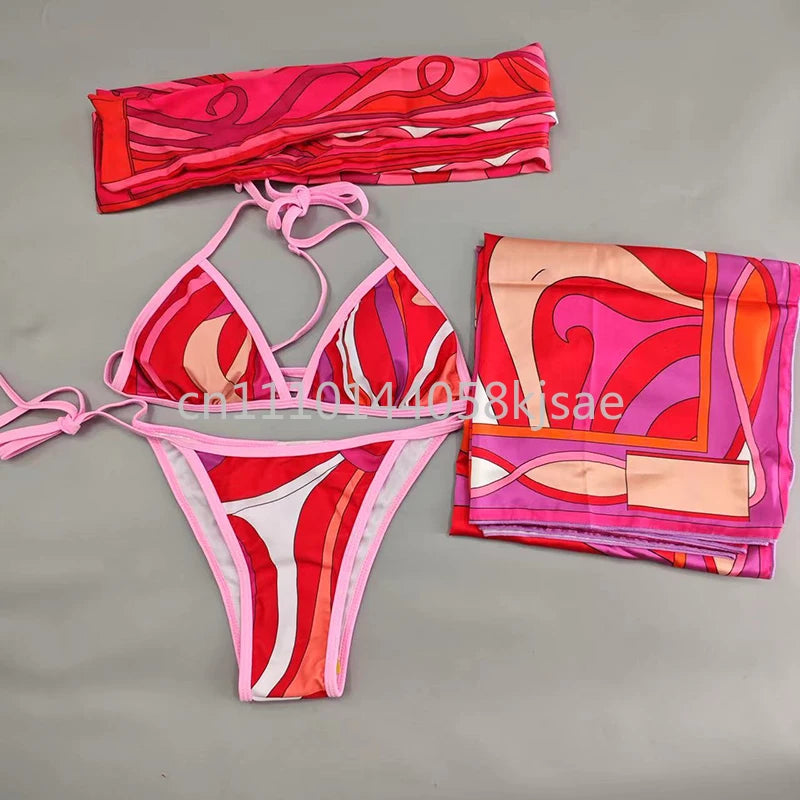 Red Bikini Set with Headband