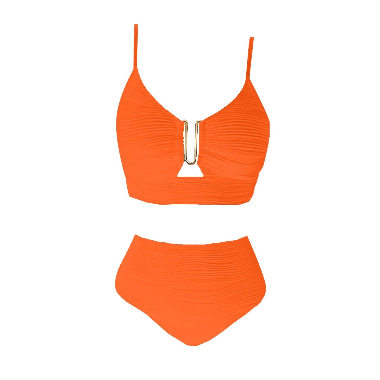 U-Wire Cutout High Waist Bikini Set