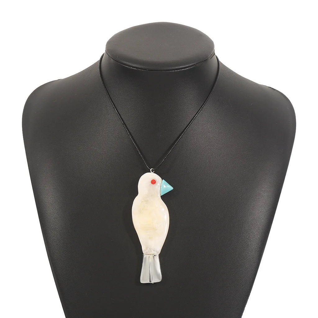 Parrot Charm Cord Necklace