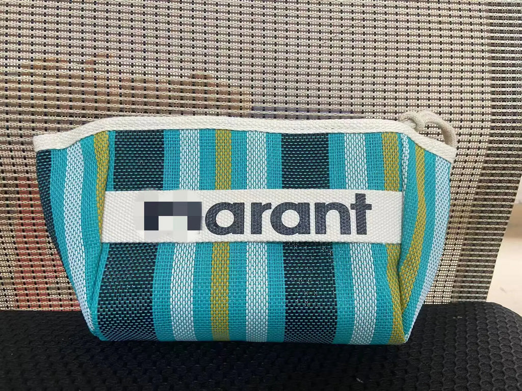 New summer storage bag, canvas bag, zipper makeup bag, hand-held cloth bag, inner lining woven bag
