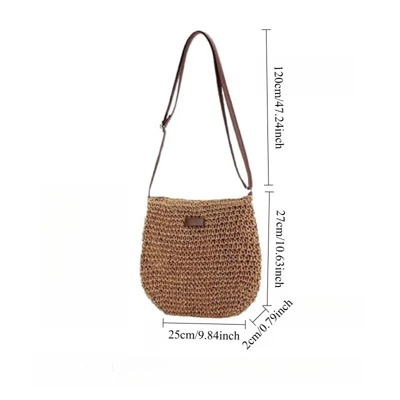Woven Crossbody Shoulder Bag