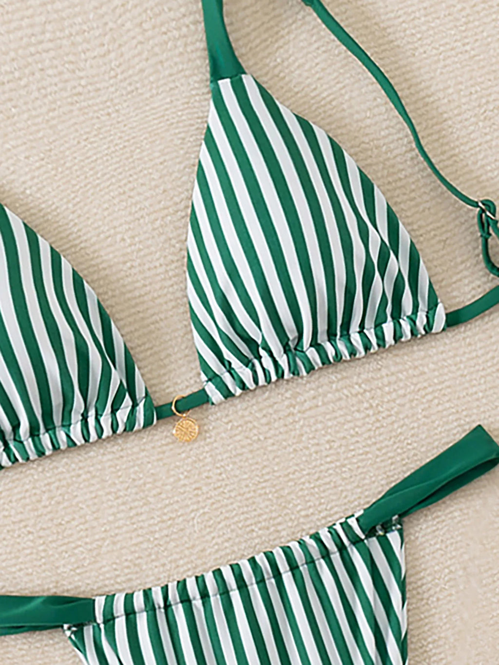 Floral Push Up Triangle Bikini Set