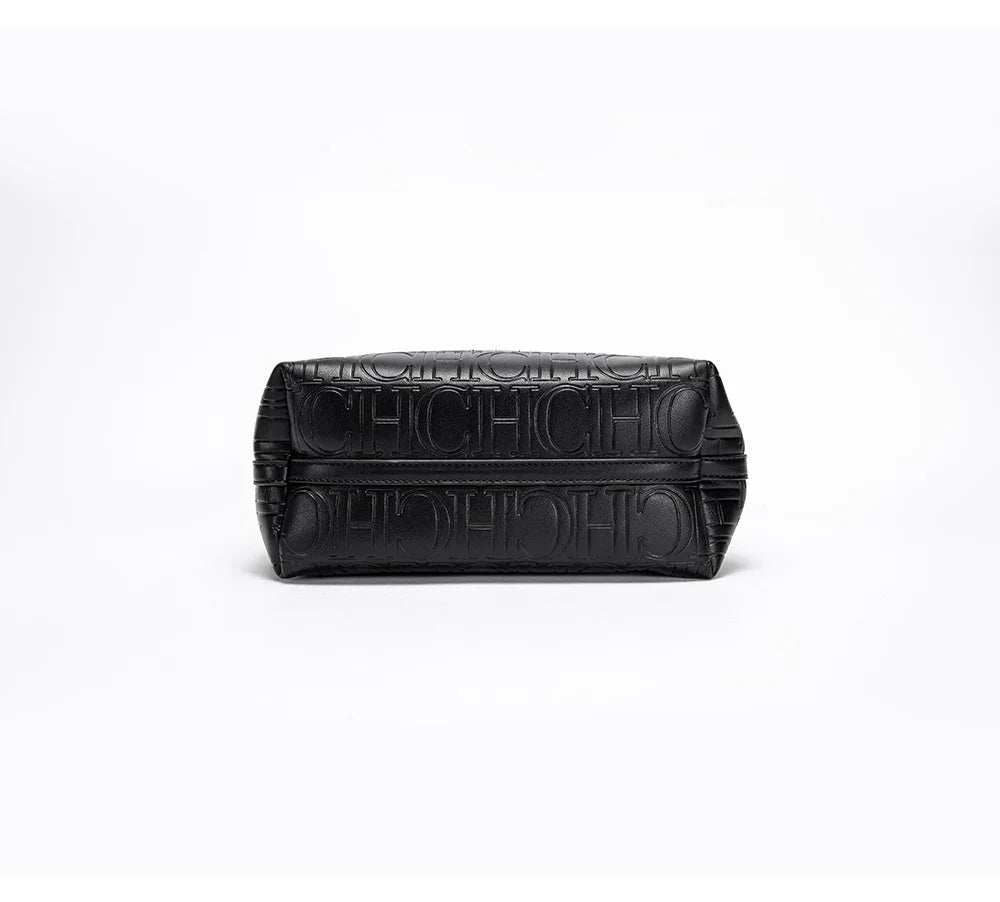CH High Quality Fashion Ladies Shoulder Bag Senior Sense Pure Colour Letter Print Design Temperam...