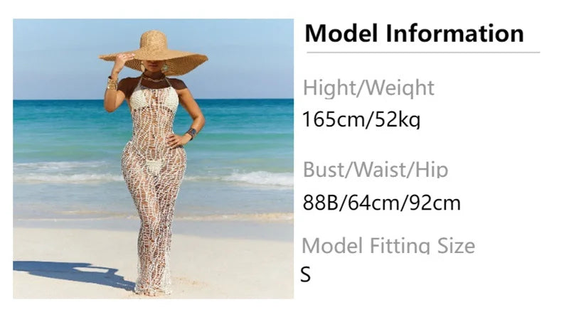 Knit Dress Cover Up Halter Bikini Set