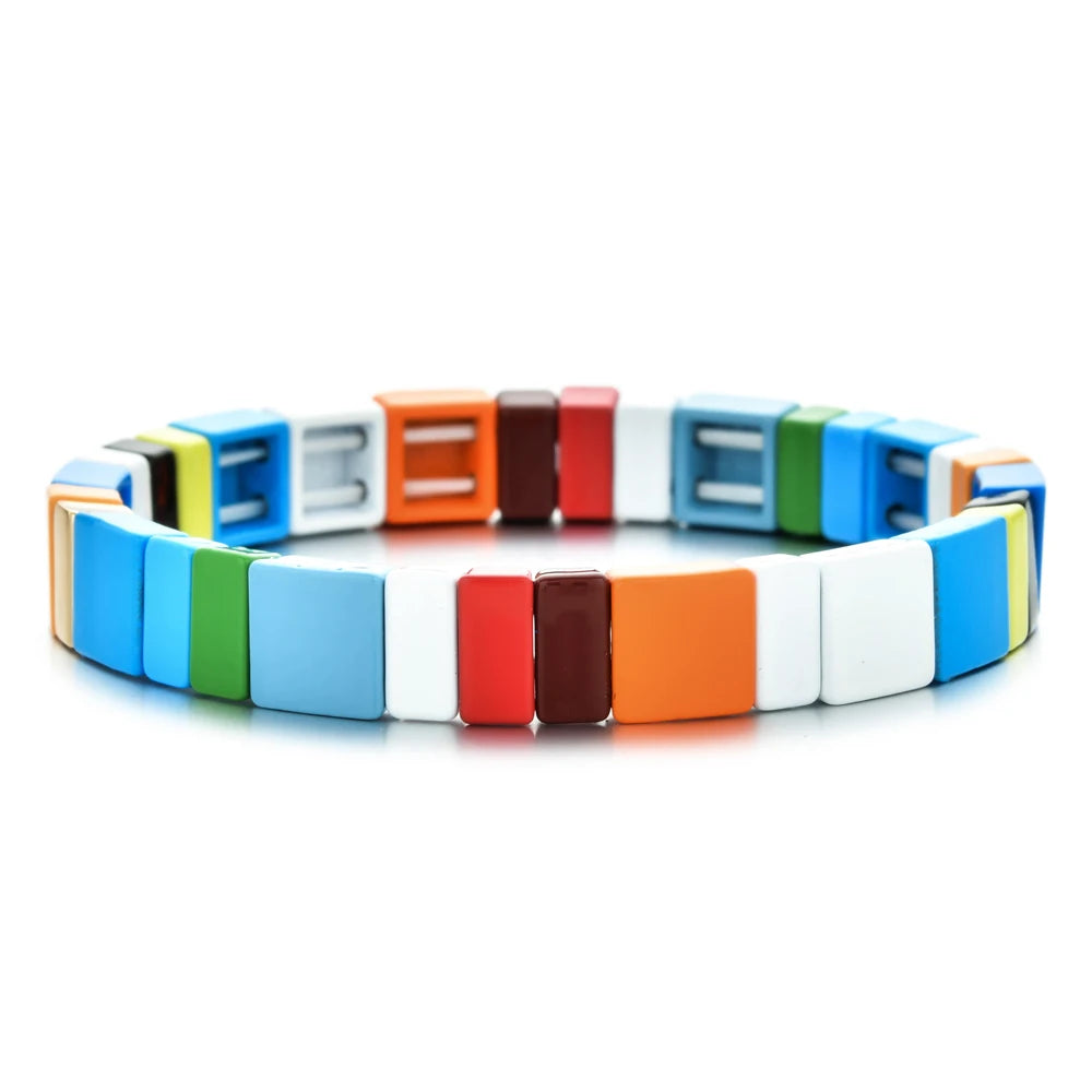 Enamel Tile Friendship Bracelet