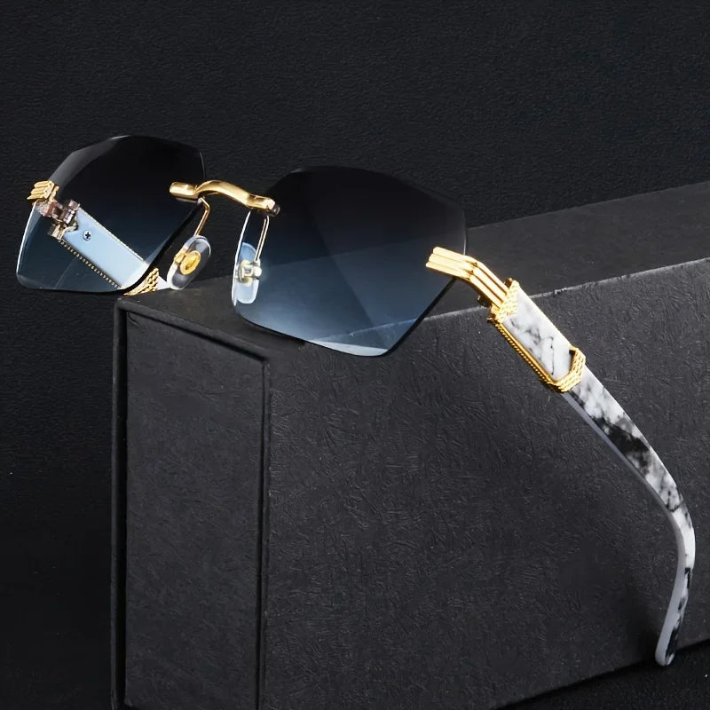 Rimless Rectangle Sunglasses – Women's