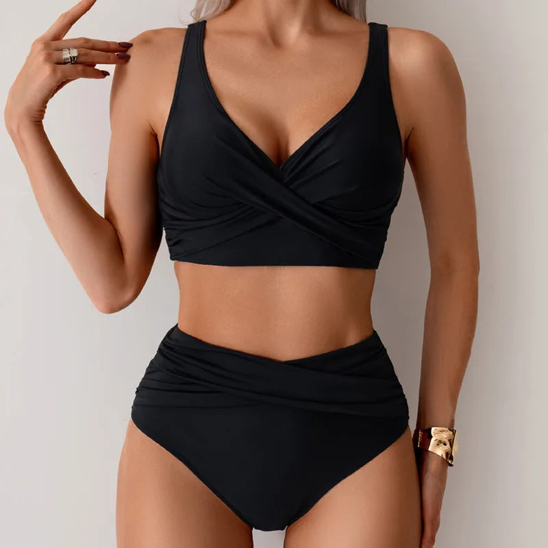 High Waist Push Up Bikini Set