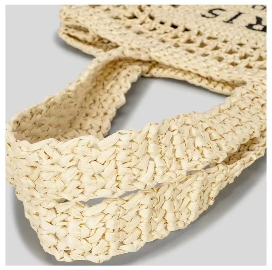 Handwoven Raffia Travel Tote