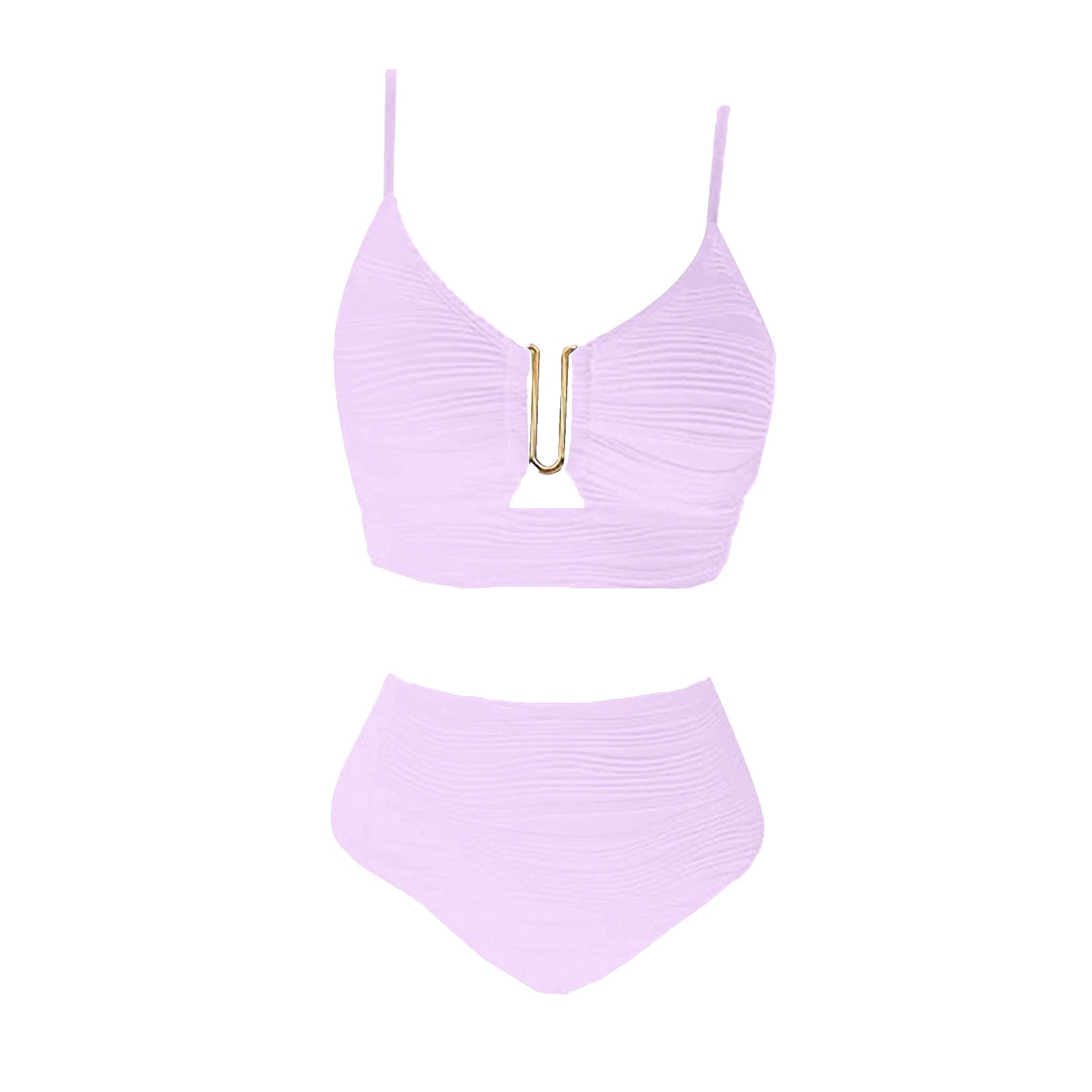 U-Wire Cutout High Waist Bikini Set