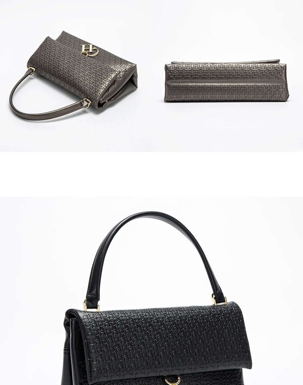 CH Fashion Shoulder Bag Detachable Chain Light Luxury Underarm Bag Simple Large Capacity Solid Co...