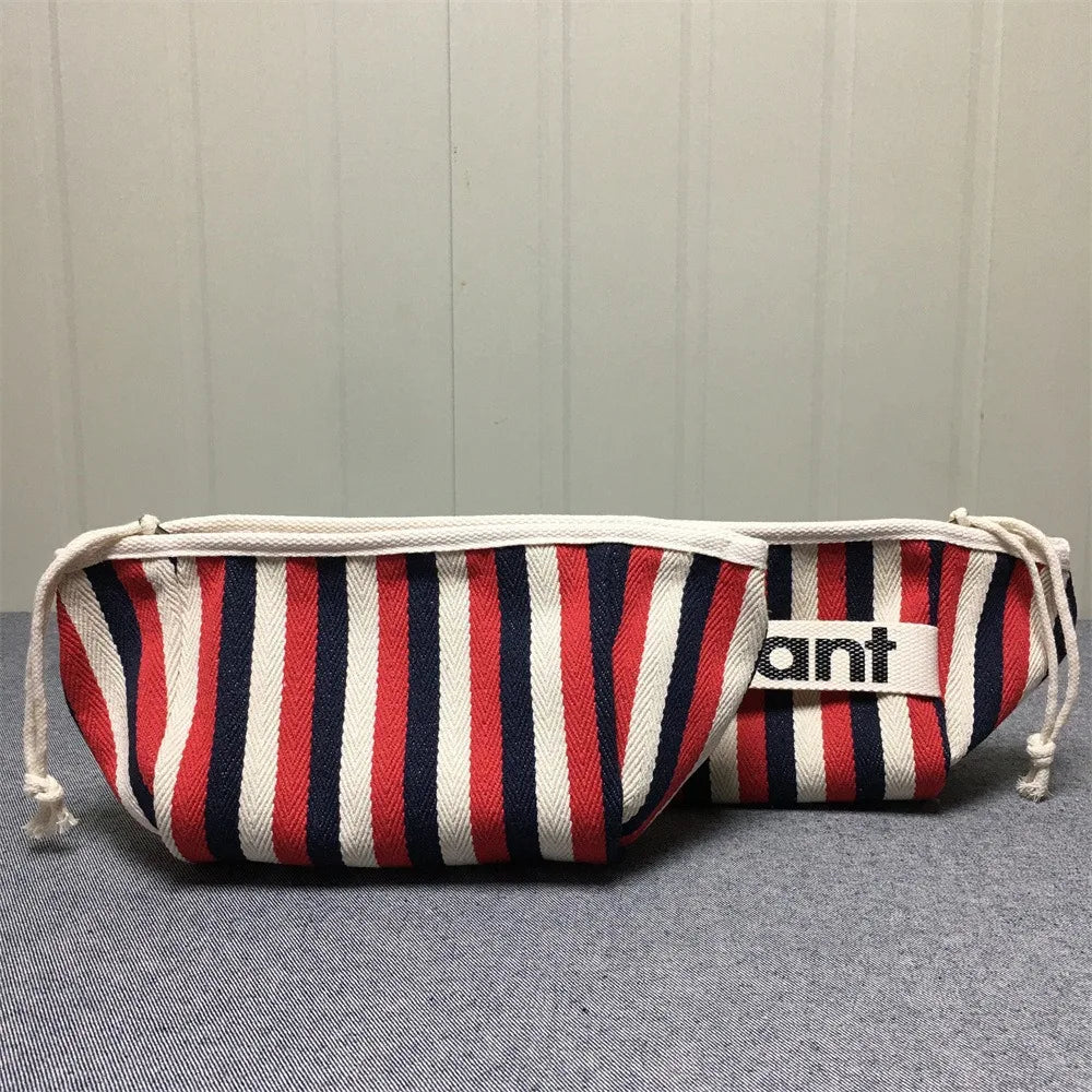 New summer storage bag, canvas bag, zipper makeup bag, hand-held cloth bag, inner lining woven bag