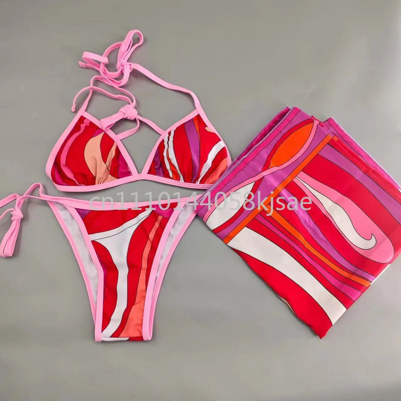 Red Bikini Set with Headband
