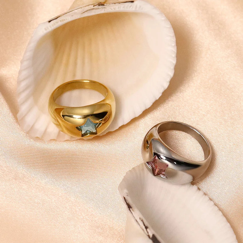 Chunky Croissant Gold Ring