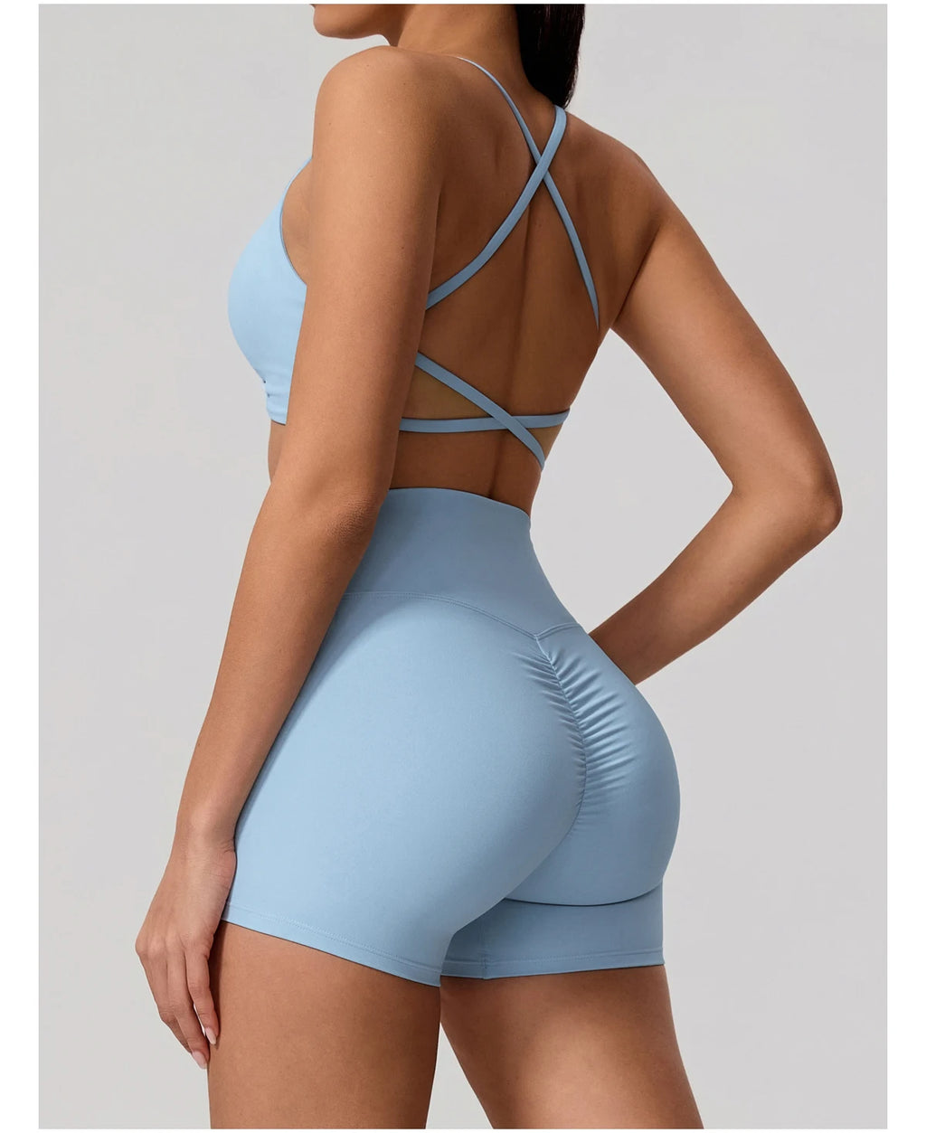 Cross Back Push Up Yoga Bra