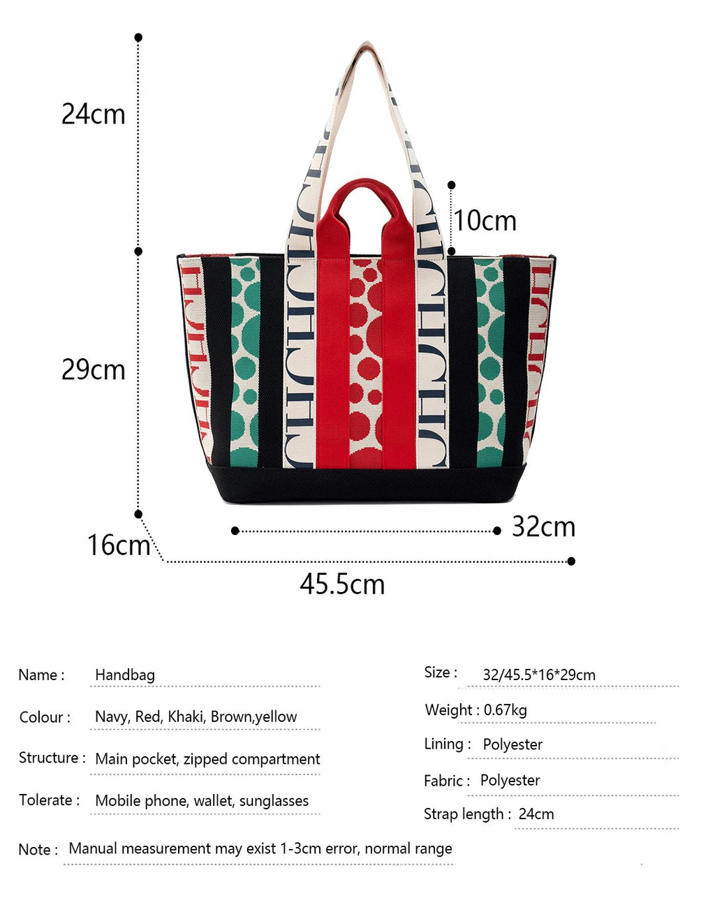 CH Classic Ladies Crossbody Bag Large Capacity Commuter Style Ladies Tote Bag Simple Stripe Desig...