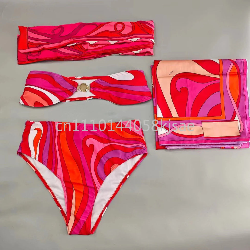 Red Bikini Set with Headband