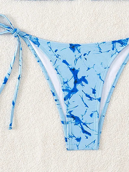 Floral Push Up Triangle Bikini Set