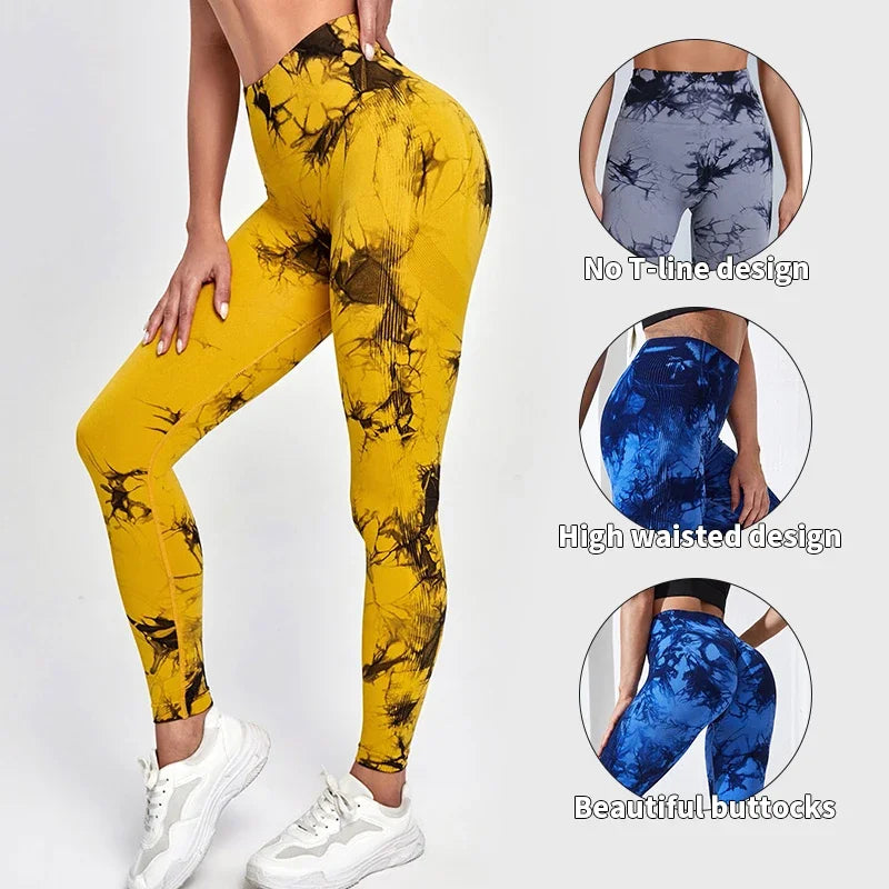 Tie Dye High Waist Yoga Leggings