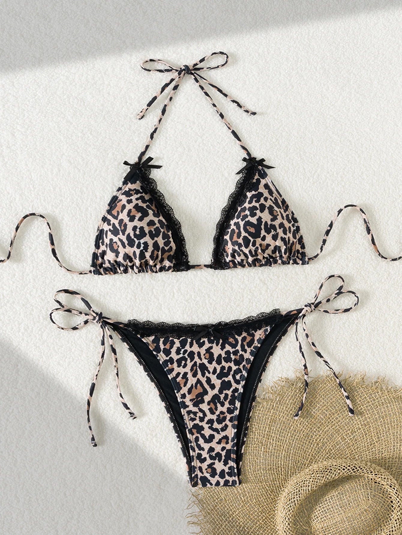 Floral Push Up Triangle Bikini Set