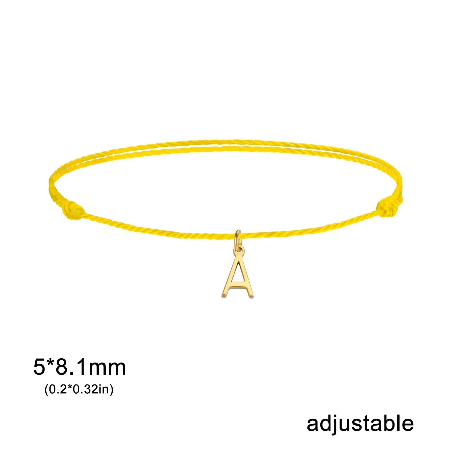 Initial Letter Rope Bracelet