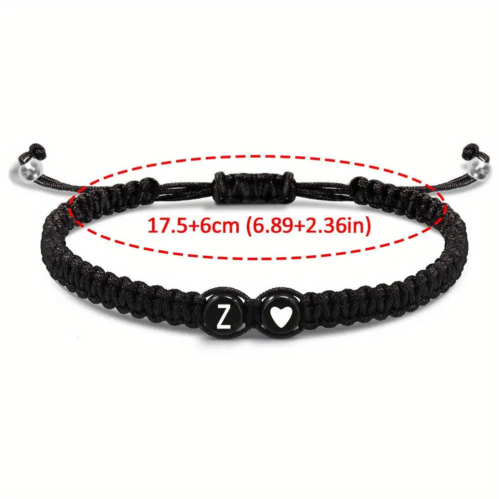 Initial Letter Heart Bracelet