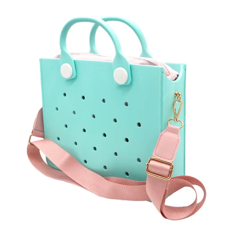 Large Leather Shoulder Bag Beach Tote