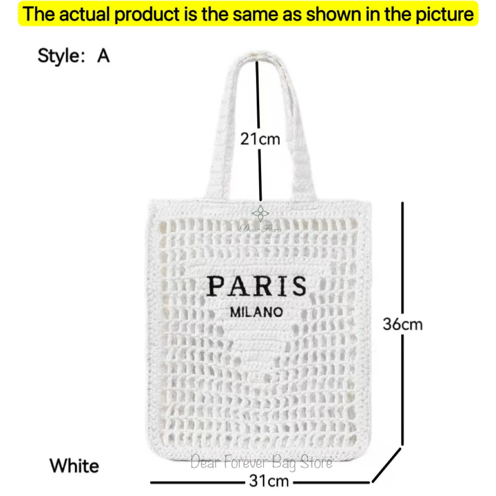 Handwoven Raffia Travel Tote