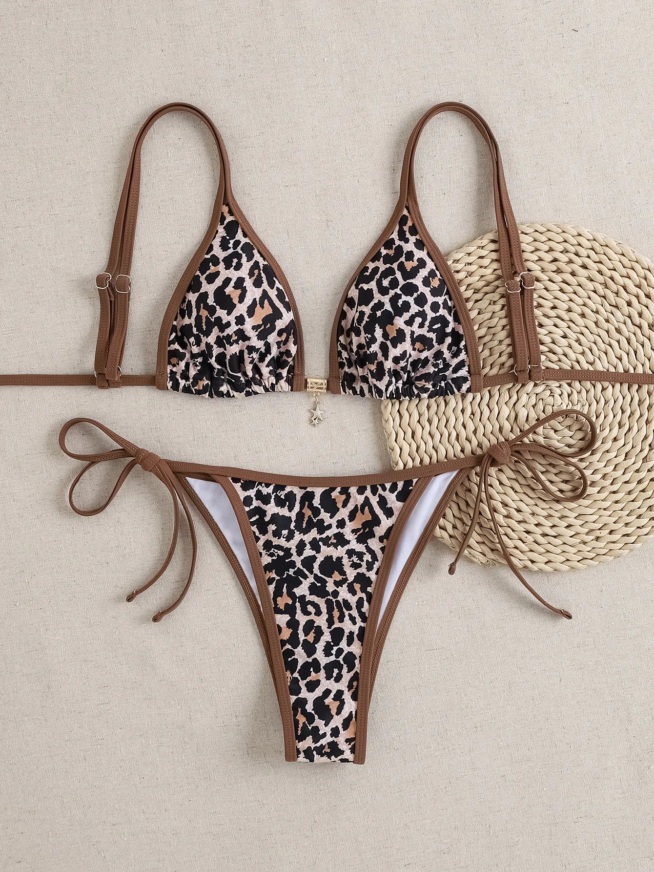 Floral Push Up Triangle Bikini Set