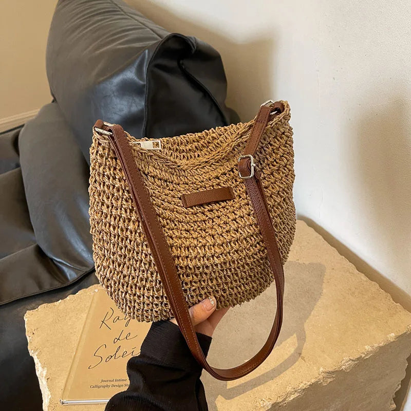 Woven Crossbody Shoulder Bag