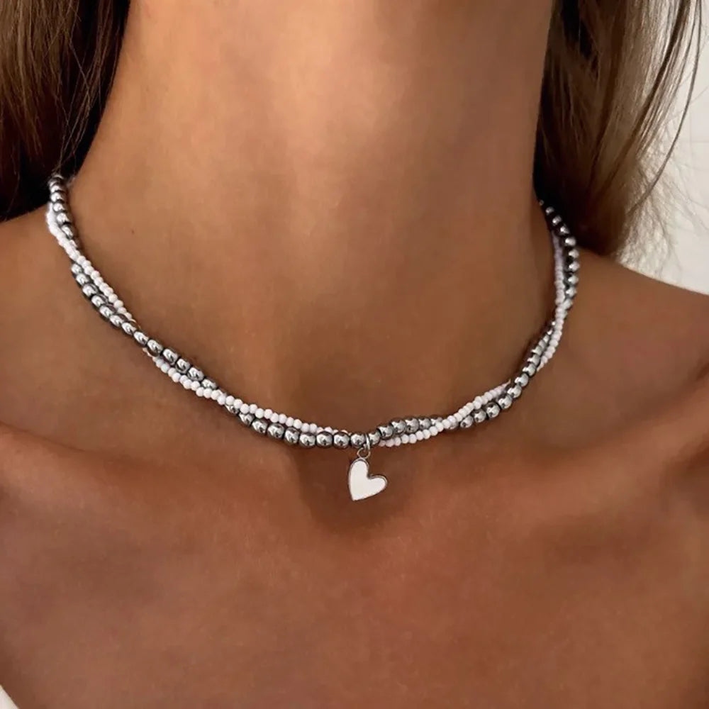 Boho Multilayer Bead Chain Necklace