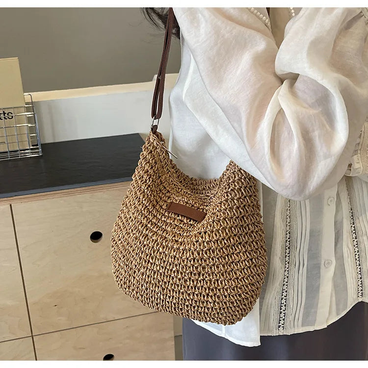 Woven Crossbody Shoulder Bag