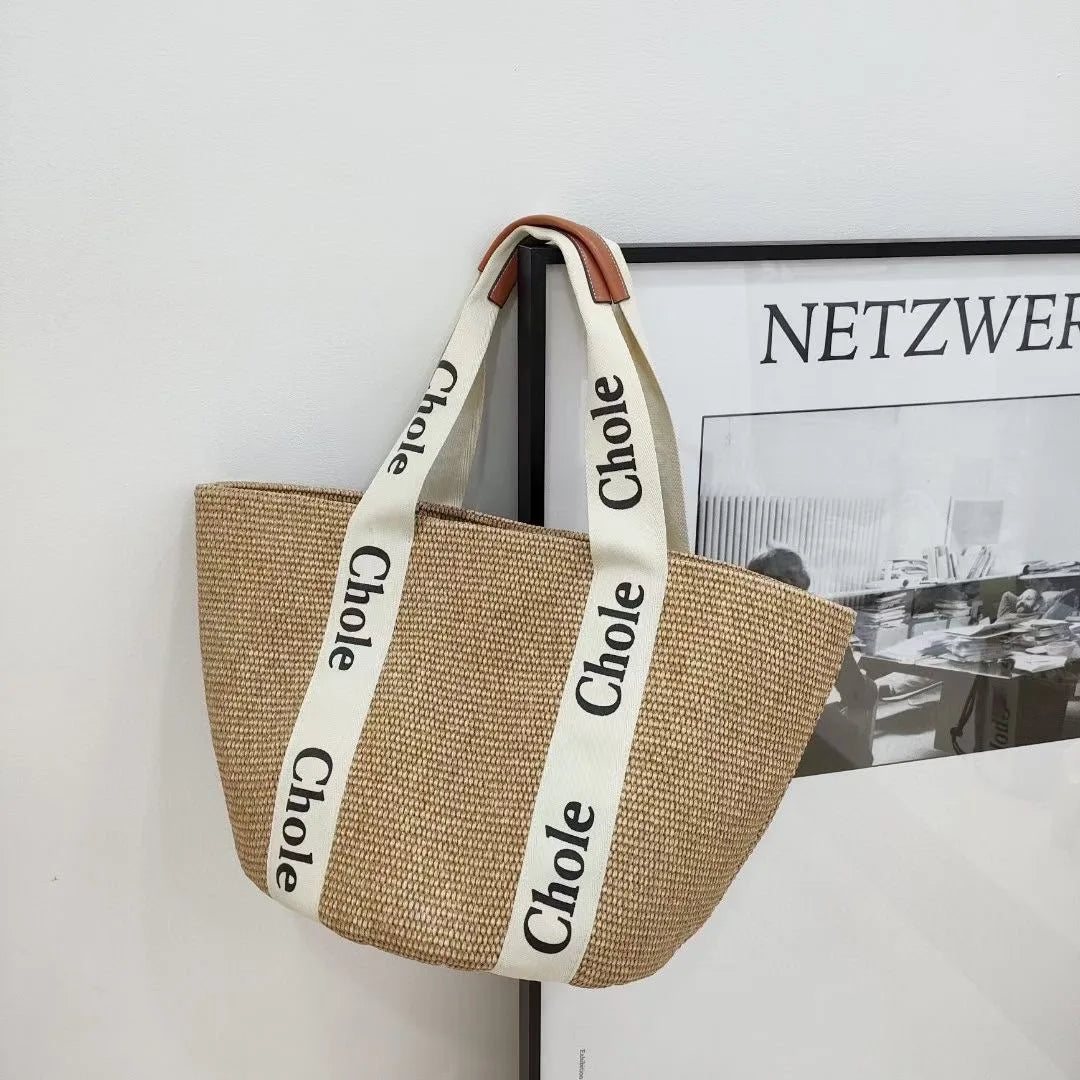 Handwoven Cotton-Linen Beach Tote